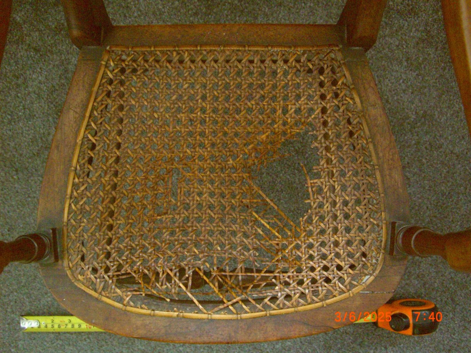 See how The Abbey Group restored this antique chair with a broken cane seat. Expert repairs that preserve history and breathe new life into cherished pieces.