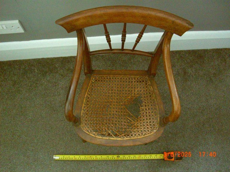 See how The Abbey Group restored this antique chair with a broken cane seat. Expert repairs that preserve history and breathe new life into cherished pieces.