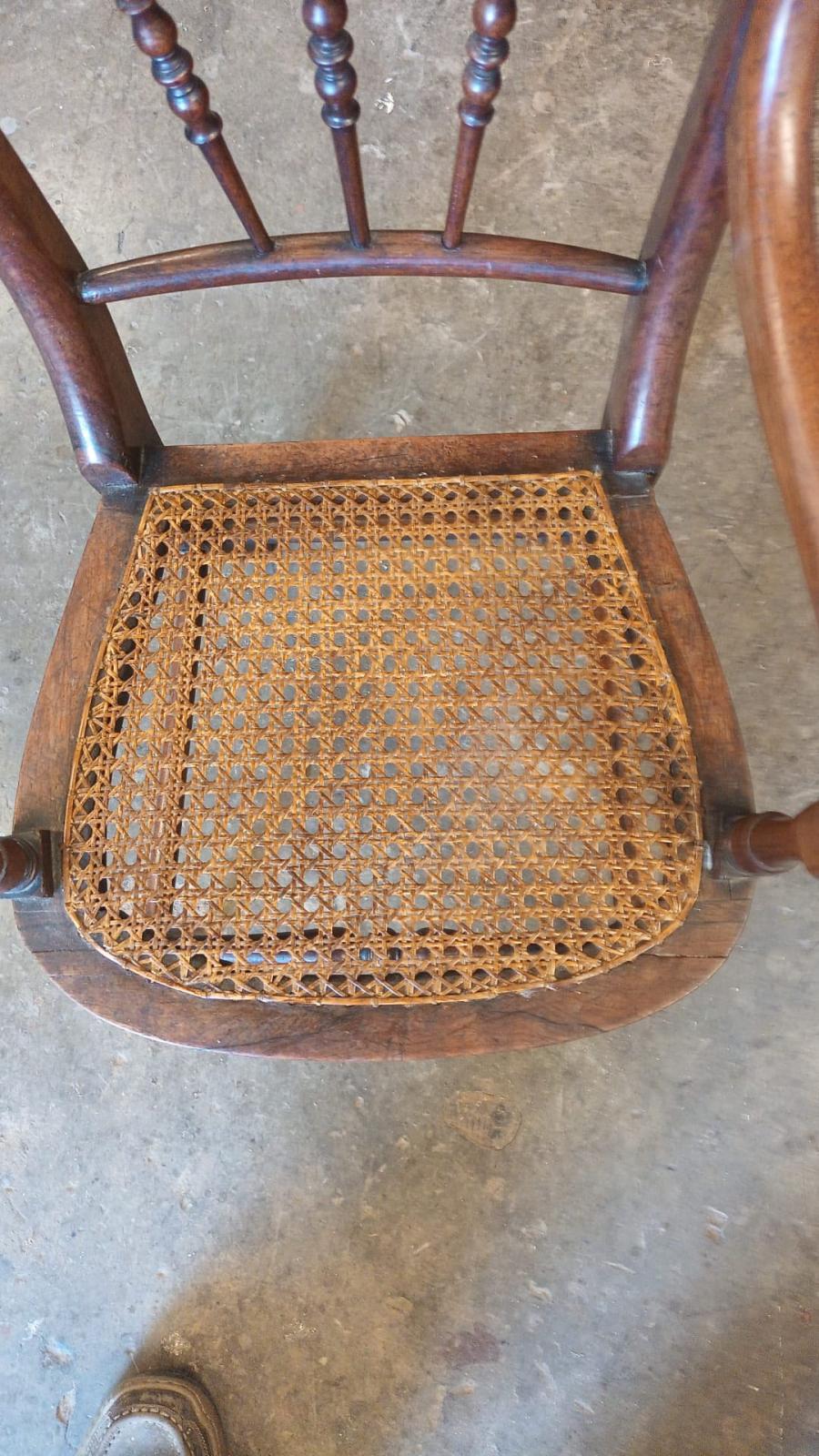 See how The Abbey Group restored this antique chair with a broken cane seat. Expert repairs that preserve history and breathe new life into cherished pieces.