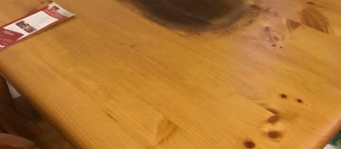 burnt table