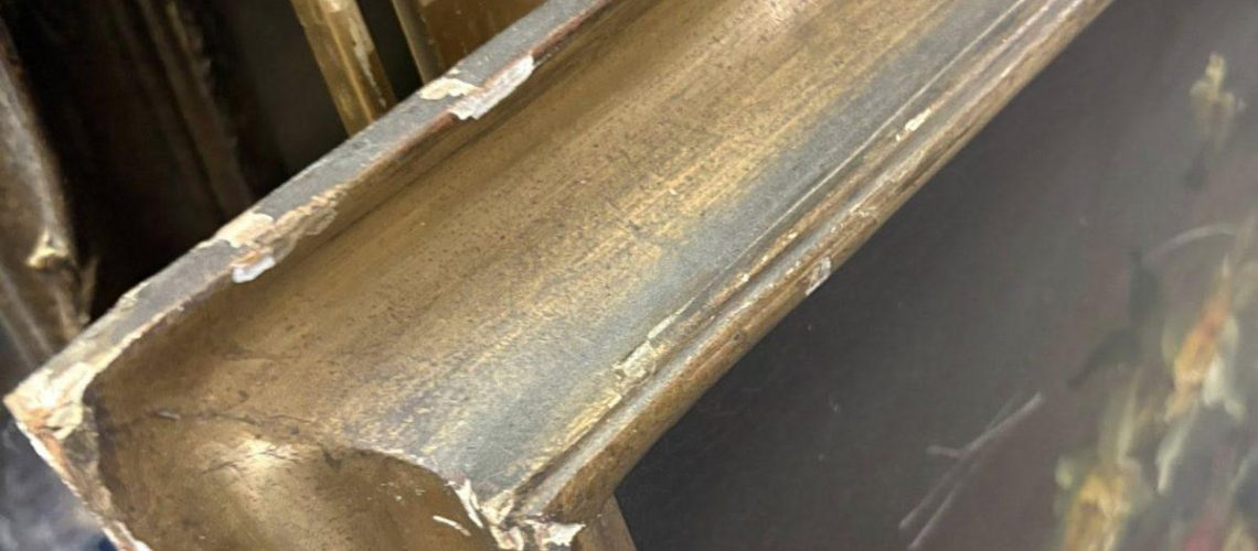 damaged antique picture